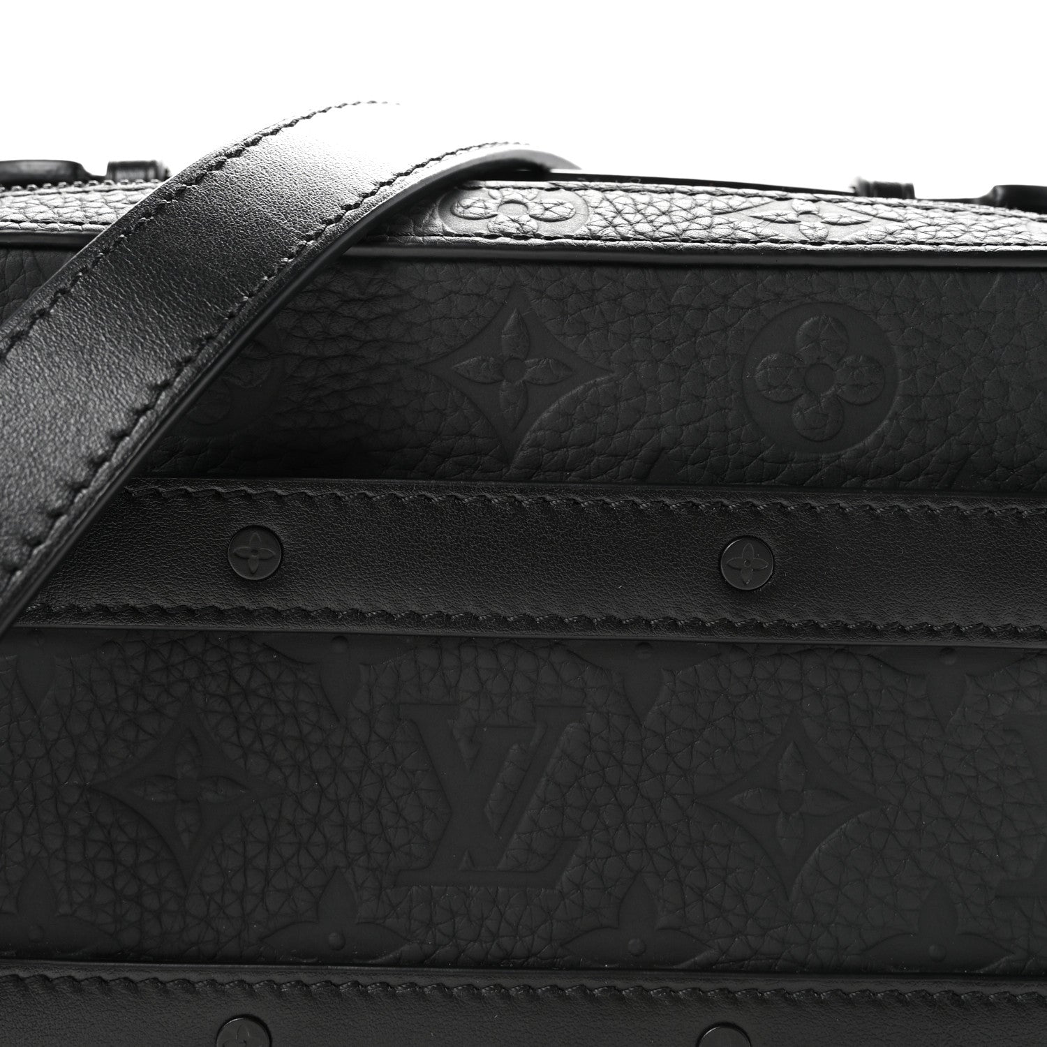 Louis Vuitton Taurillon Monogram Soft Trunk Black