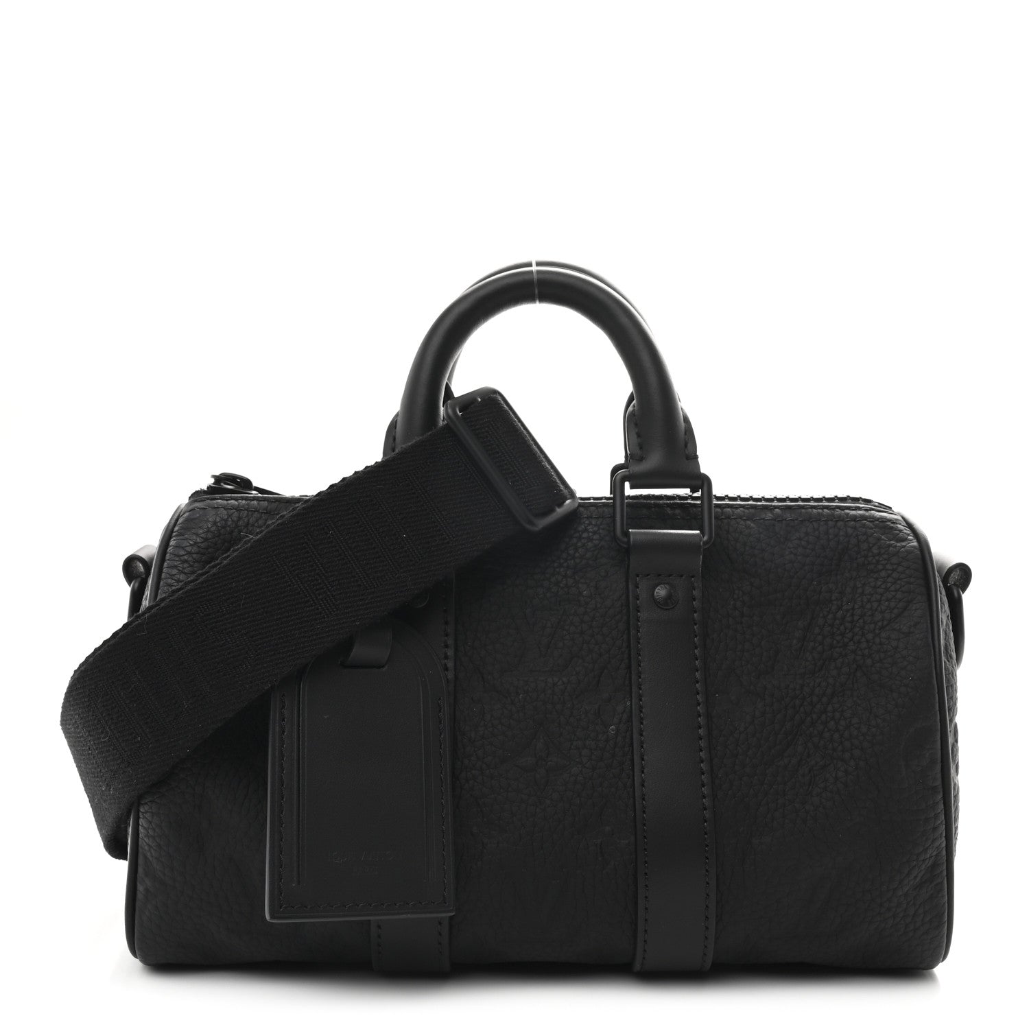 Louis Vuitton Monogram Taurillon Keepall Bandouliere 25 Black
