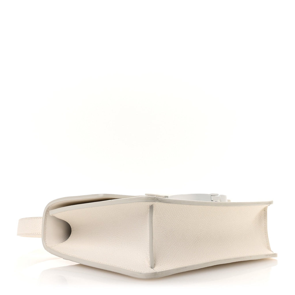 Christian Dior Ultra Matte Grained Calfskin 30 Montaigne Flap Bag White