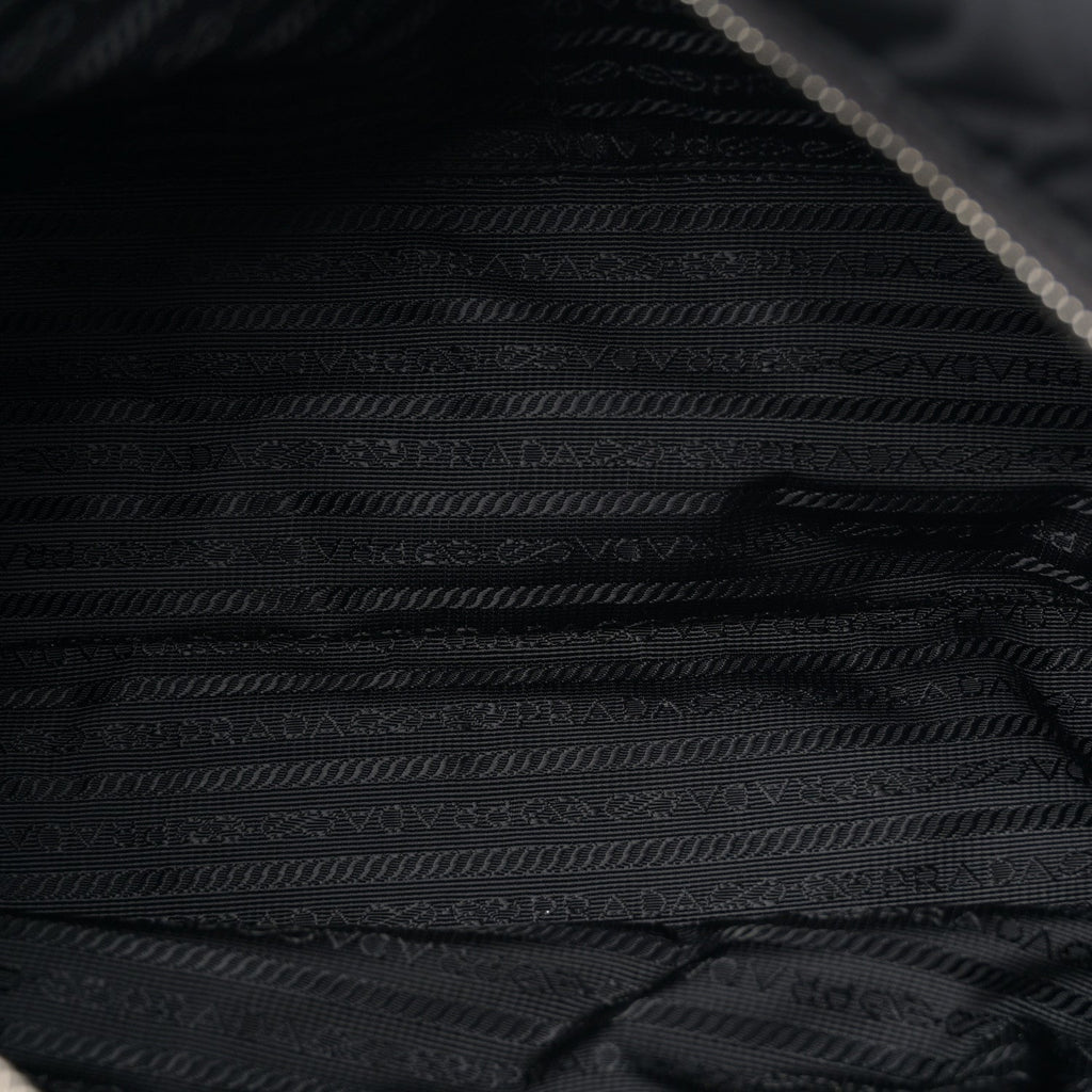 Prada Nylon Tessuto Impuntu Quilted Shoulder Bag Black