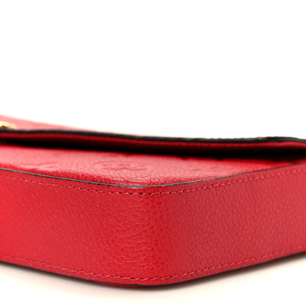Louis Vuitton Empreinte Pochette Felicie Chain Wallet Scarlet