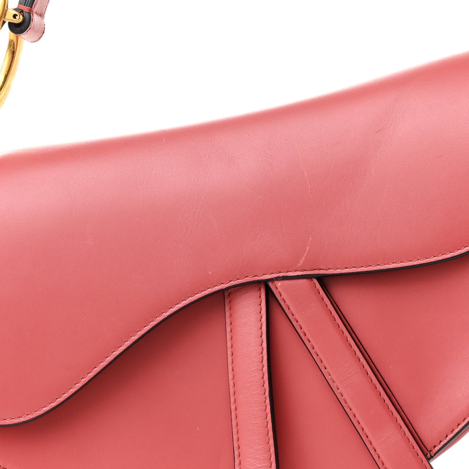 Christian Dior Calfskin Saddle Bag Pink