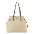 Prada Tessuto Nylon Saffiano Shopping Tote White