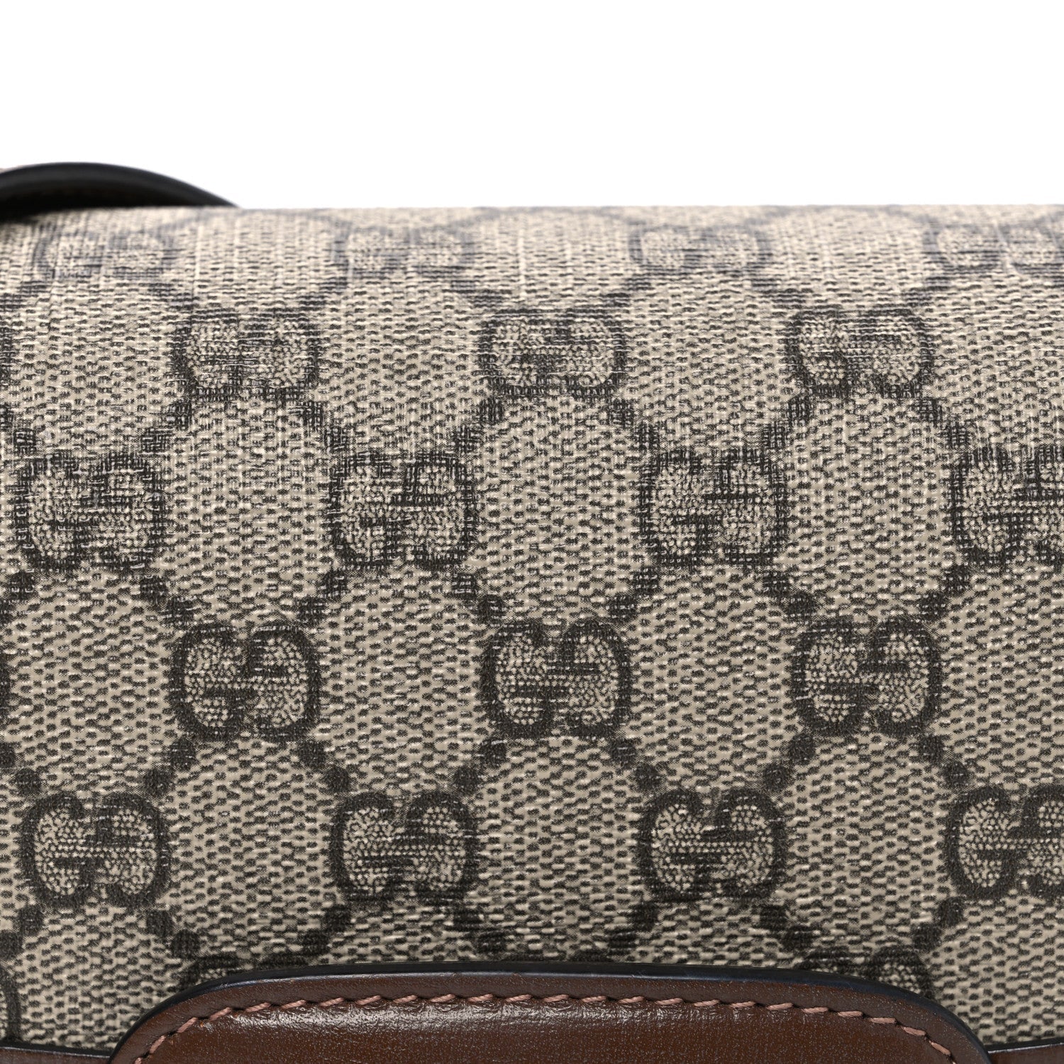 Gucci GG Supreme Monogram Horsebit 1955 Shoulder Bag Beige Brown Sugar