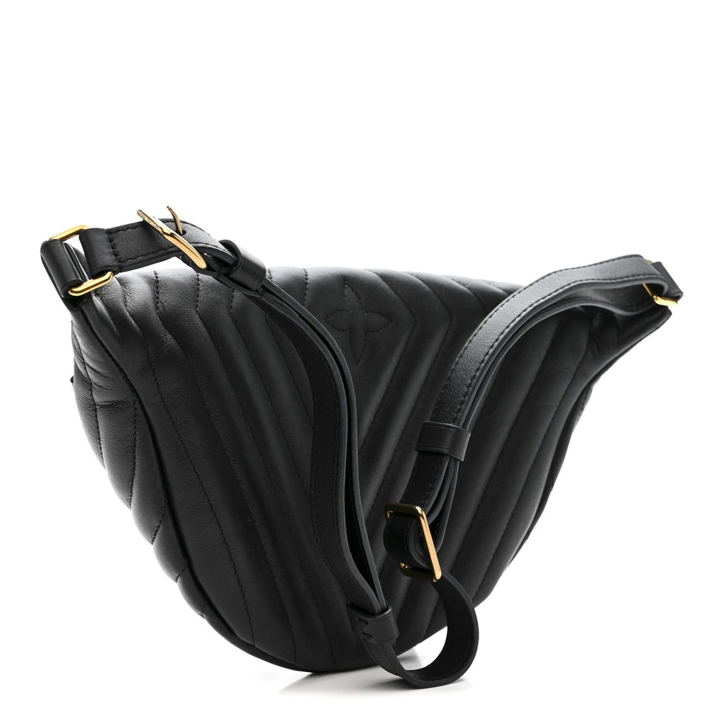 Louis Vuitton Calfskin Quilted New Wave Bumbag Black