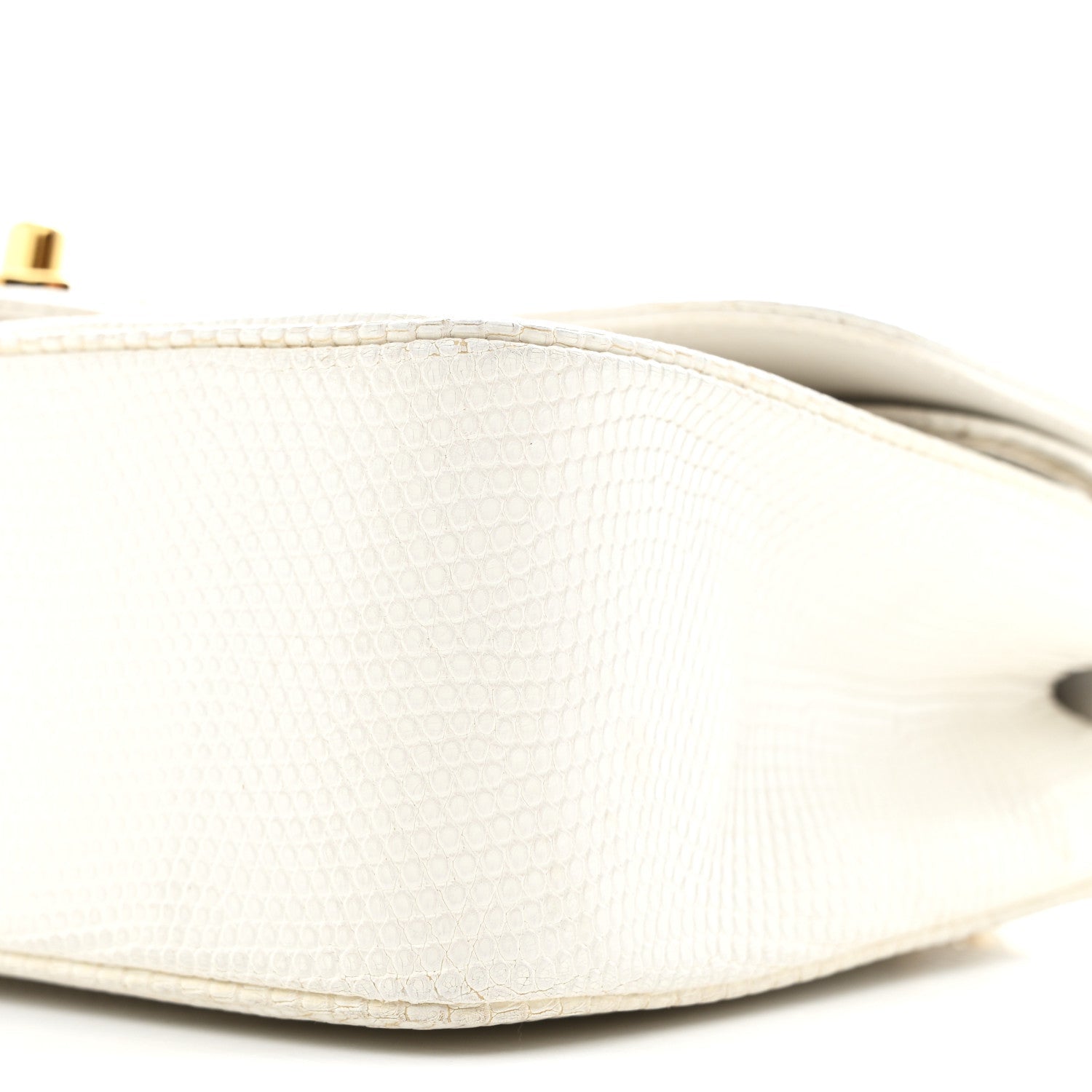 Chanel Lizard Small Double Flap White