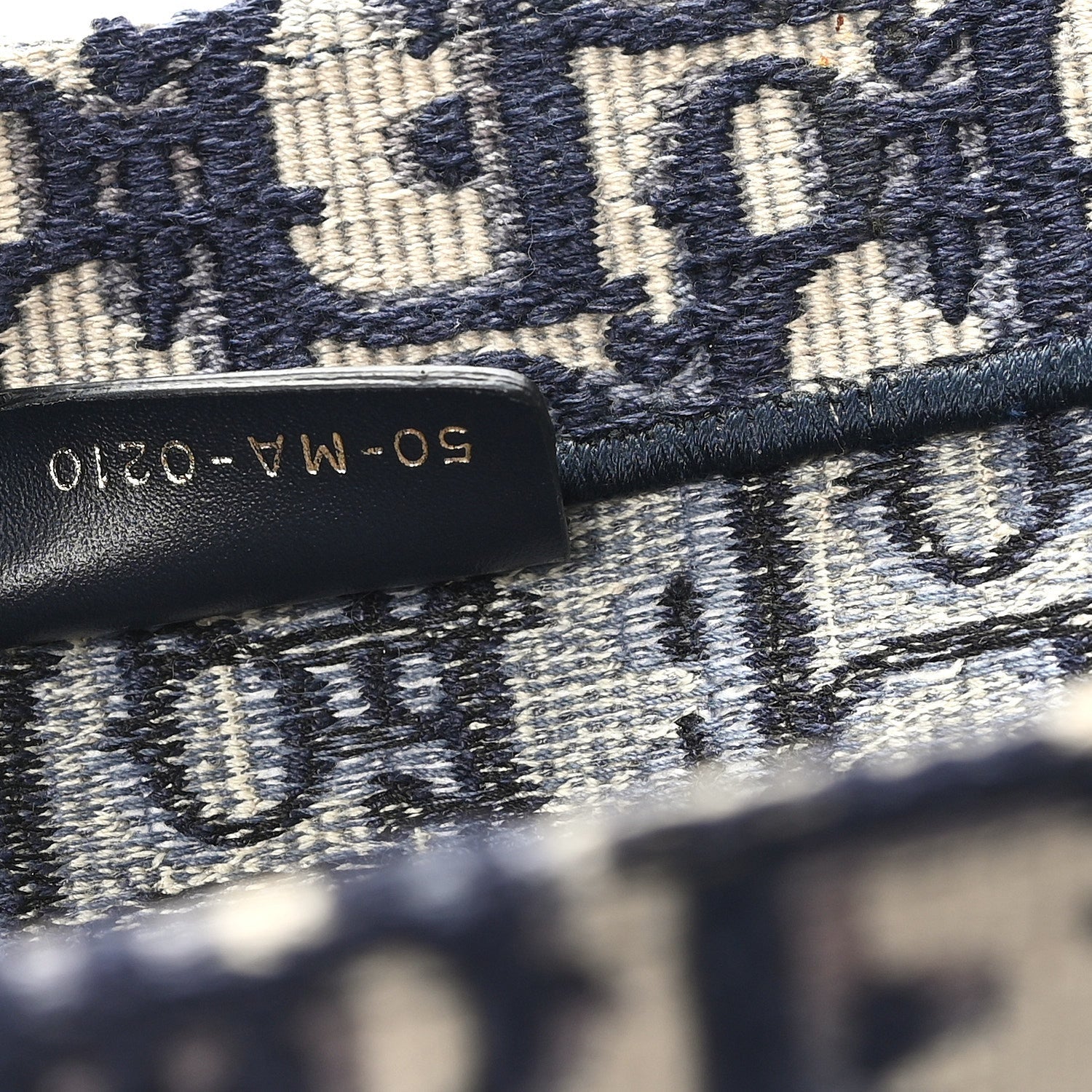 Christian Dior Oblique Large Book Tote Blue Multicolor
