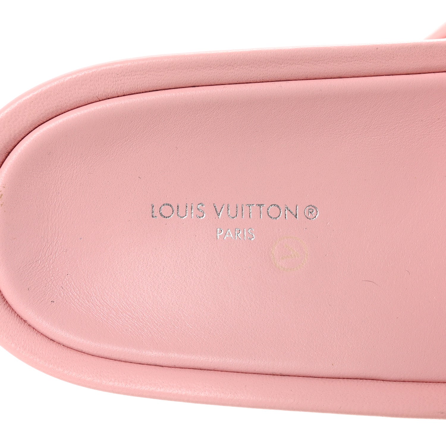 Louis Vuitton Lambskin Embossed Monogram Jumbo Flatform Mule Sandals 41 Rose Clair