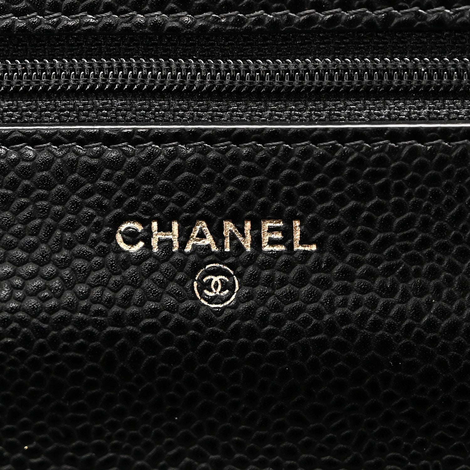 Chanel Caviar Quilted Wallet on Chain WOC Black