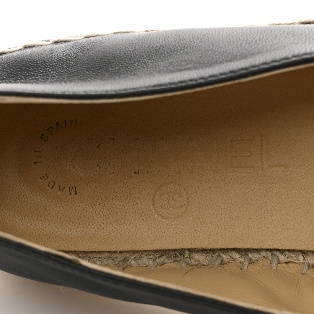 Lambskin CC Espadrilles 36 Black