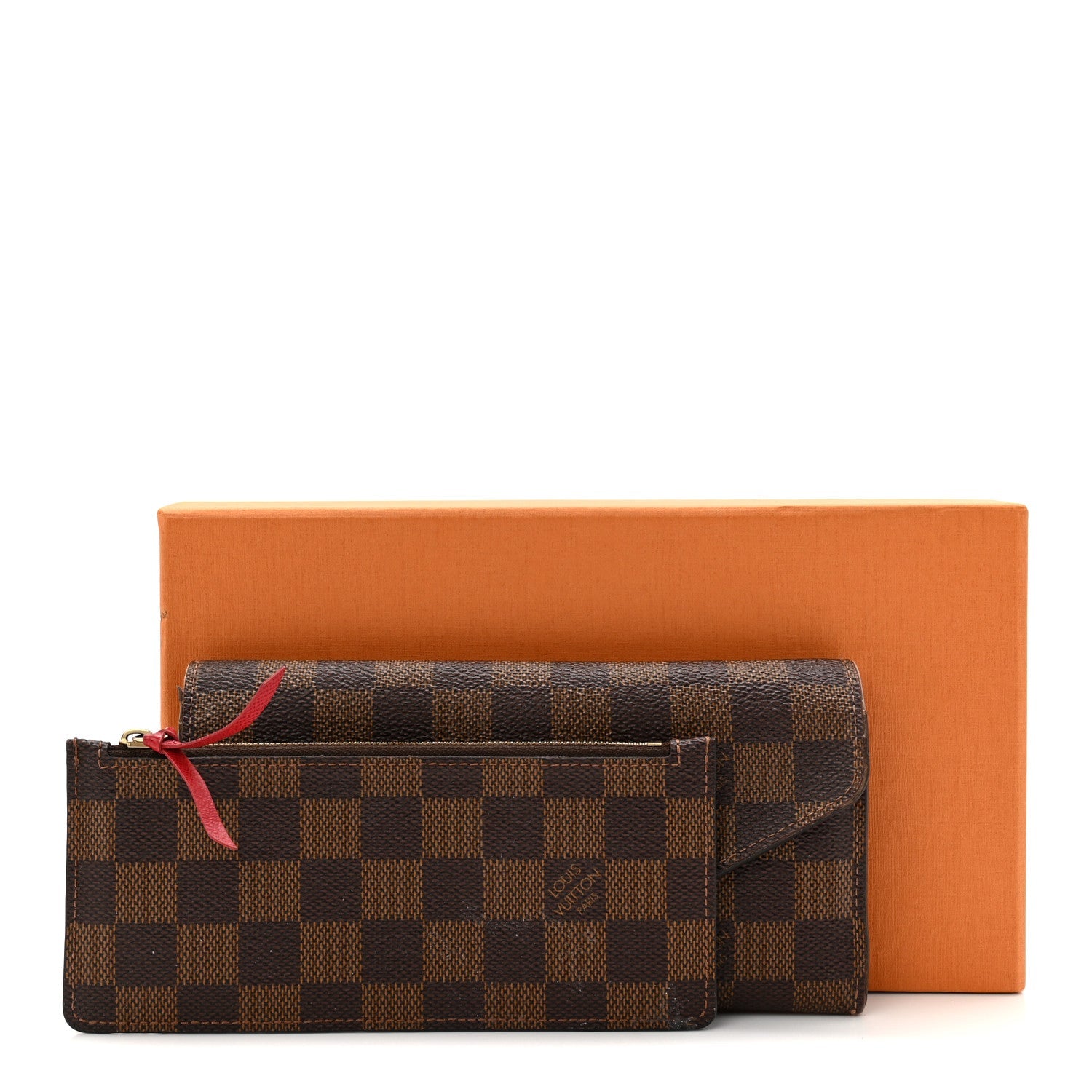 Louis Vuitton Damier Ebene Josephine Wallet Red