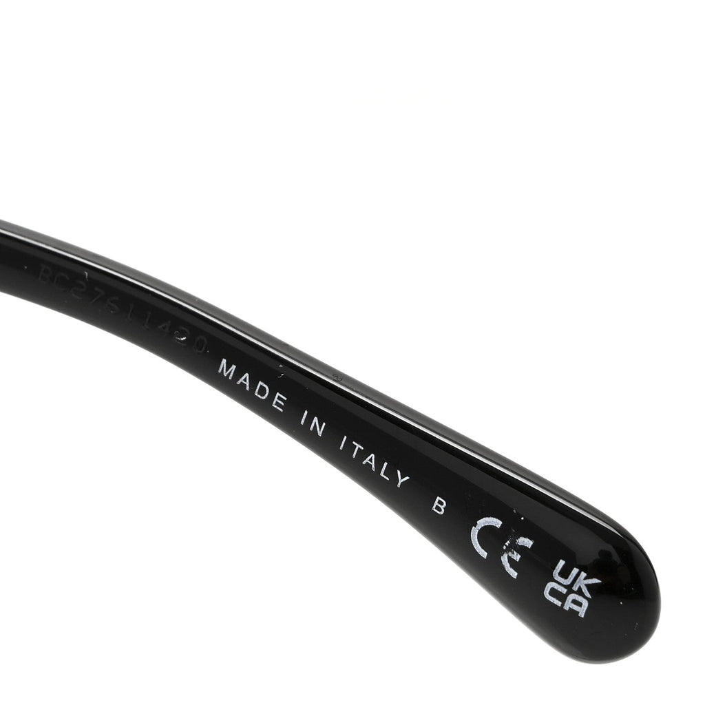 Acetate Strass Square Sunglasses 5422-B-A Black White
