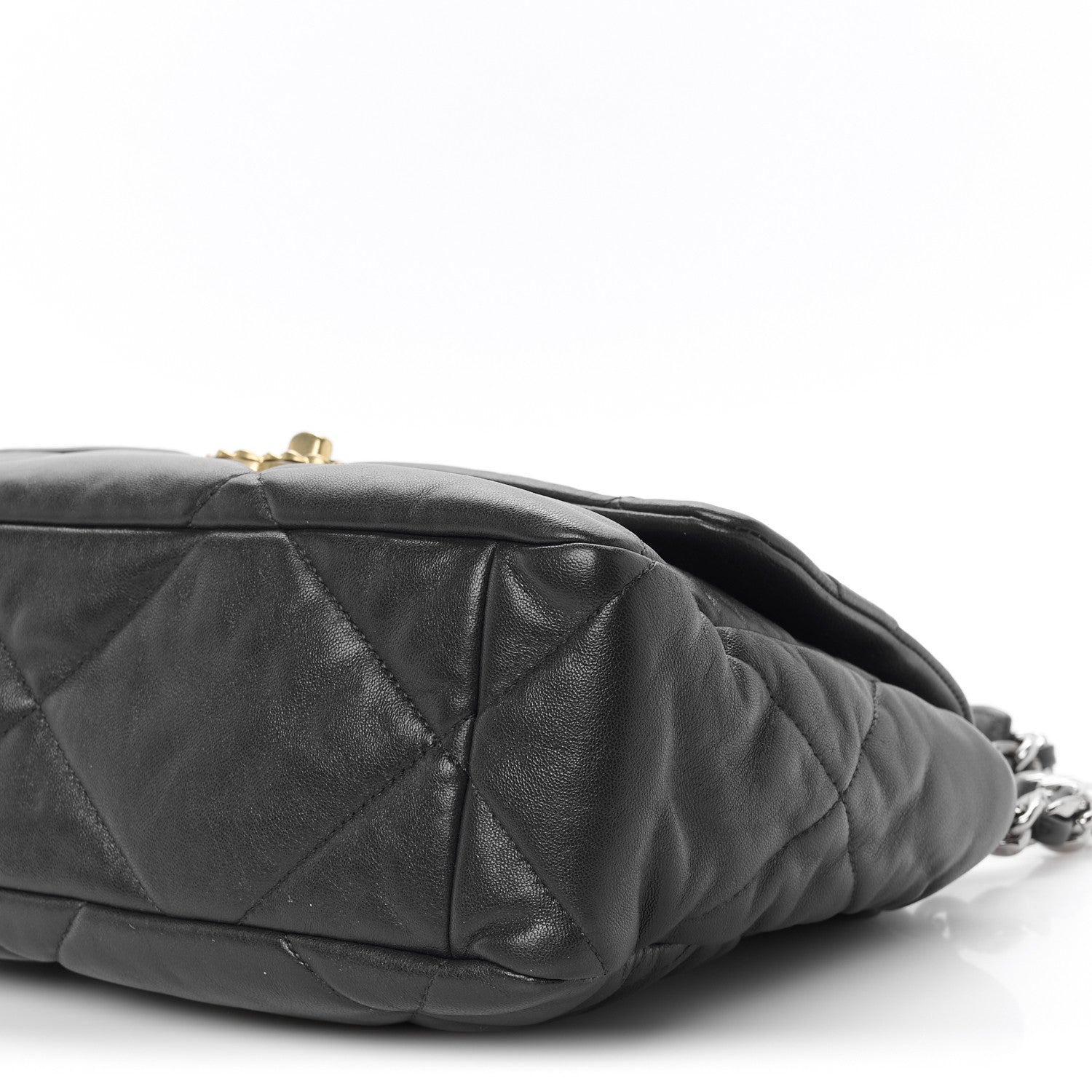 Chanel Lambskin Quilted Large Chanel 19 Flap Navy Blue