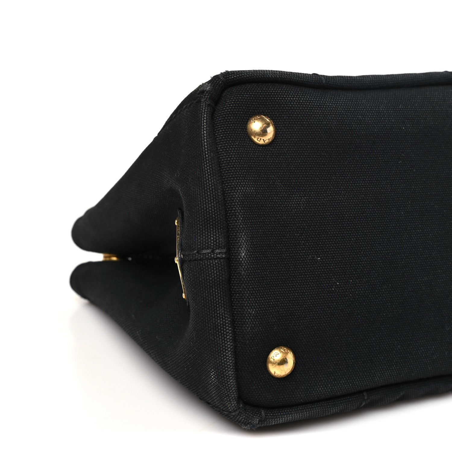 Prada Denim Canapa Logo Tote Black