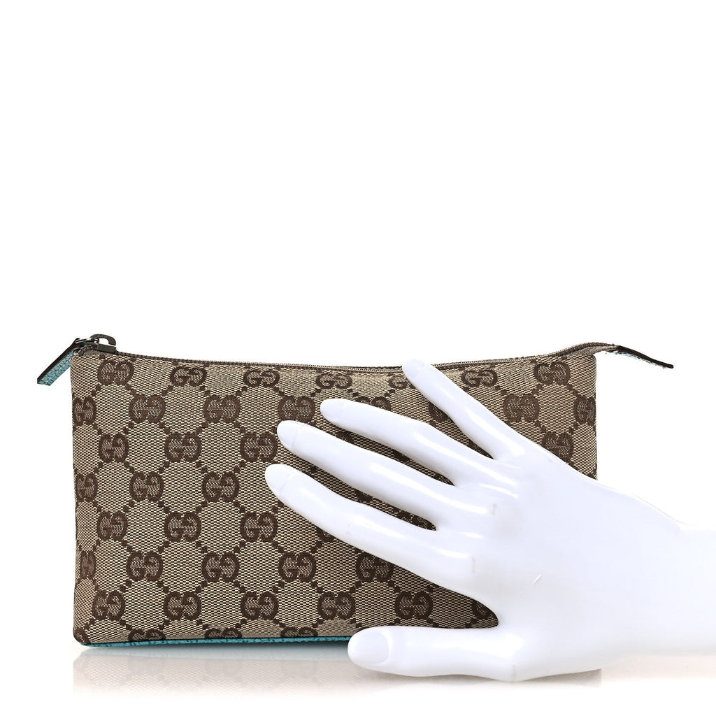 Gucci Monogram GG Cosmetic Case Turquoise