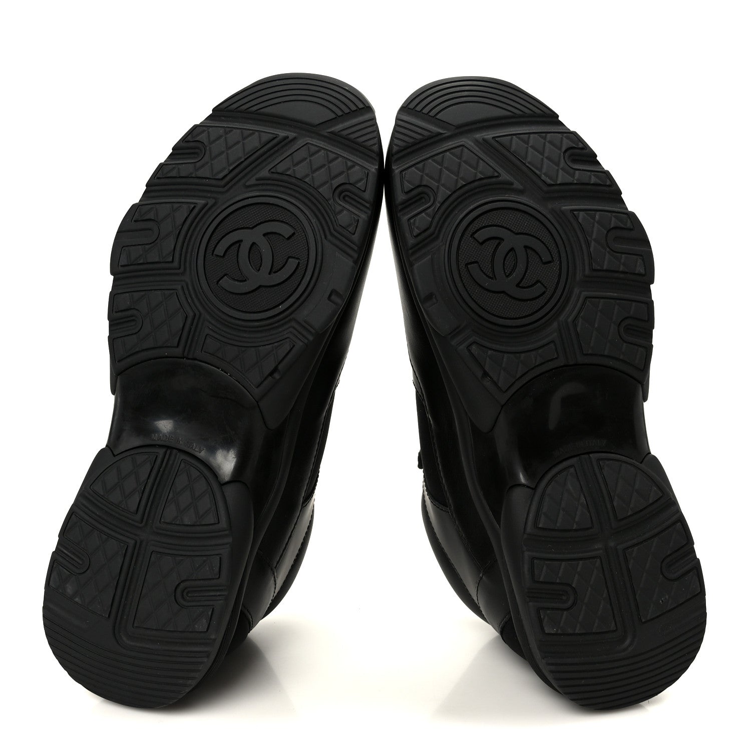 Lambskin Fabric CC Sneakers 39 Black