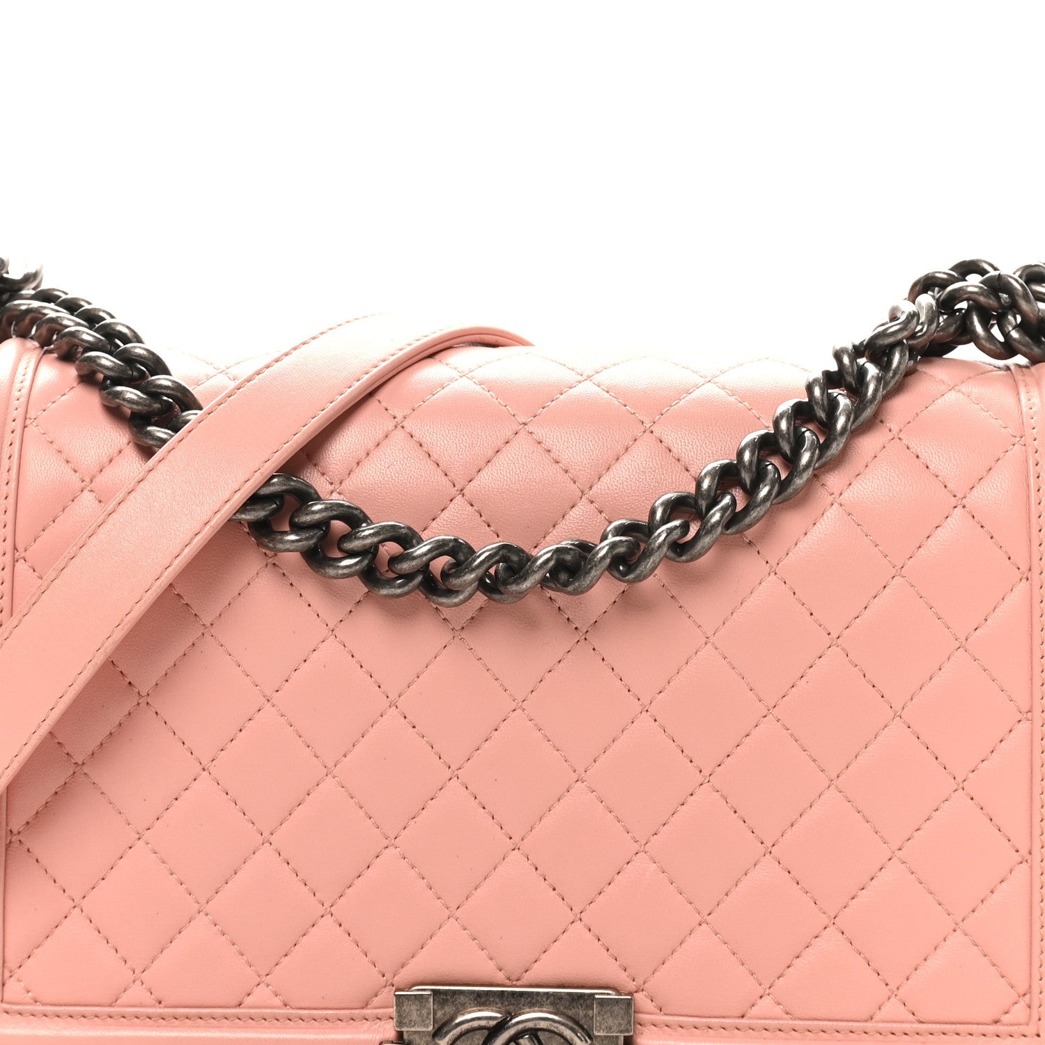 Chanel Lambskin Quilted New Medium Boy Flap Light Pink