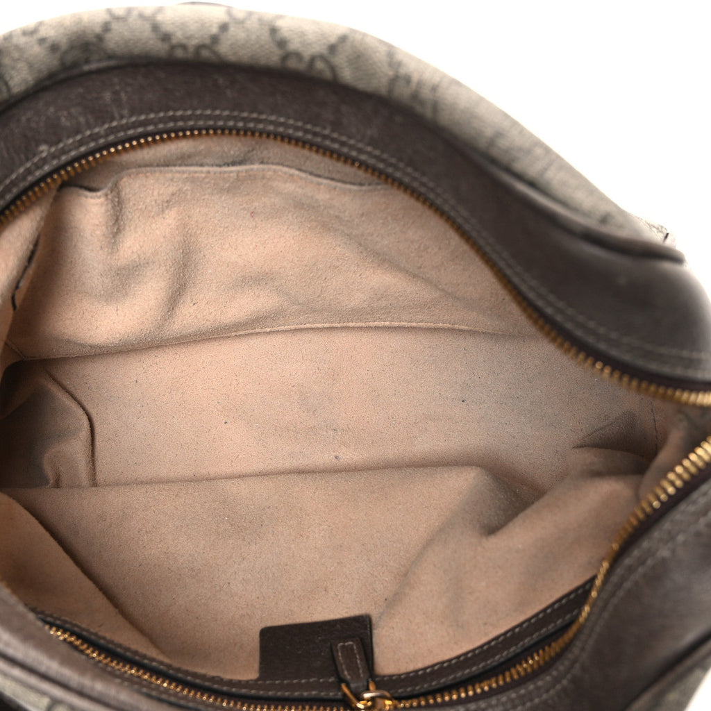 Gucci GG Supreme Monogram Web Small Ophidia Shoulder Bag Brown