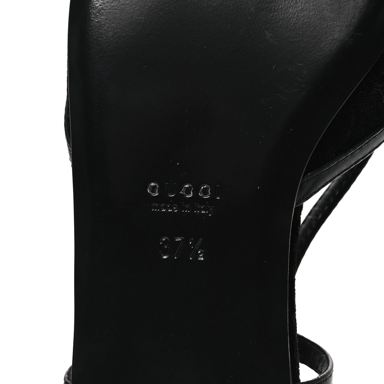 Gucci Velvet GG Monogram Slingback Ballet Flats 37.5 Black