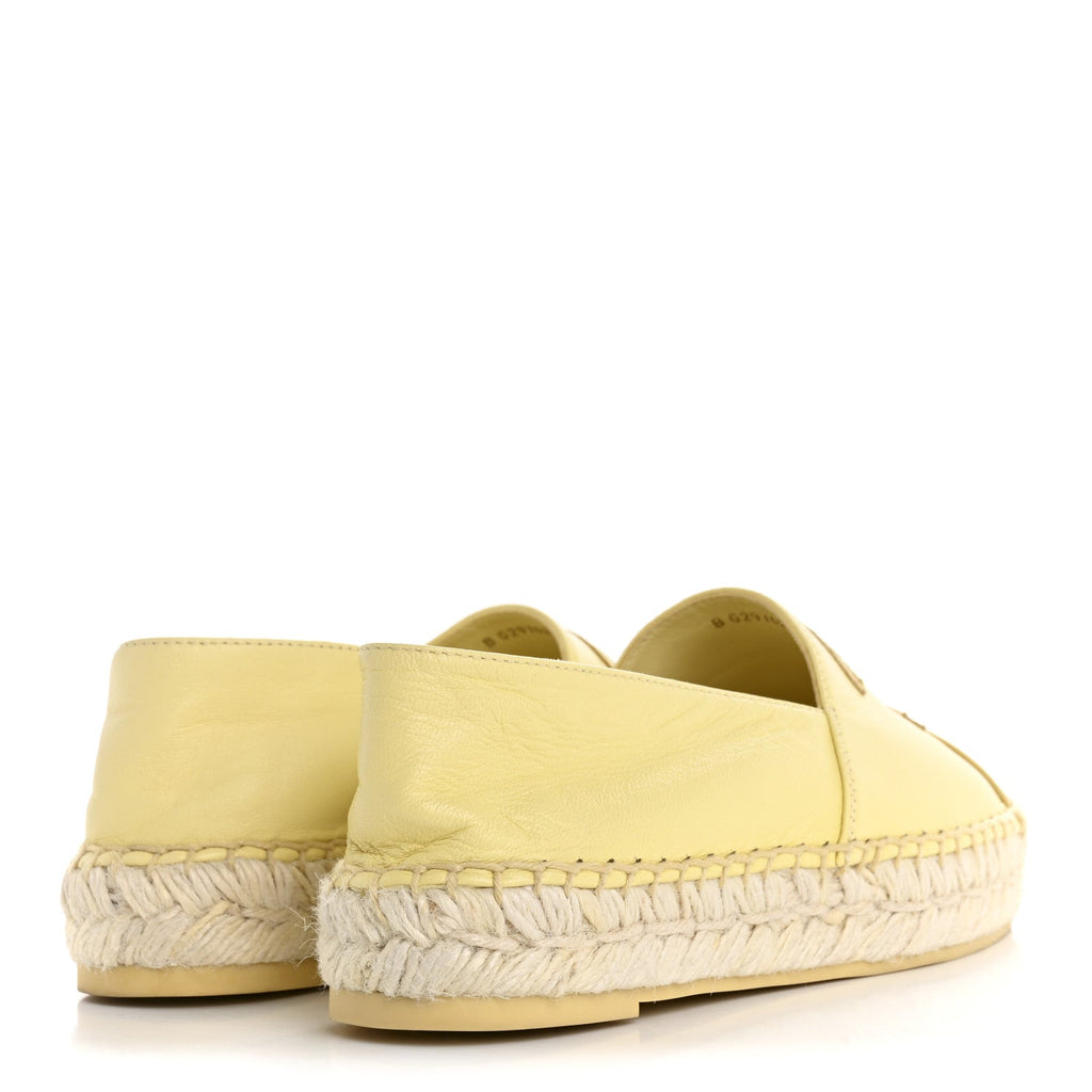 Lambskin CC Espadrilles 36 Yellow