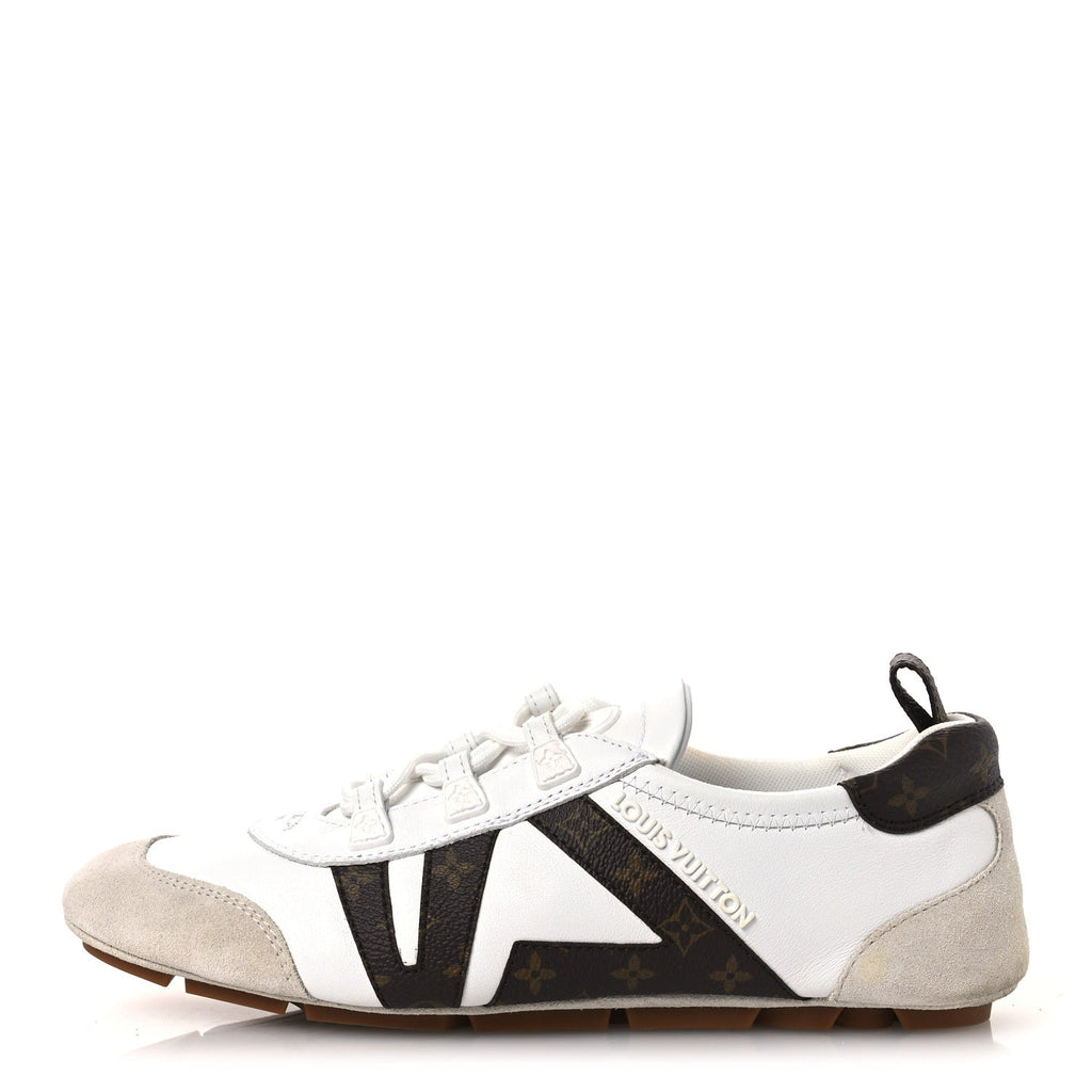 Louis Vuitton Monogram Calfskin Womens LV Sneakerina 37 White