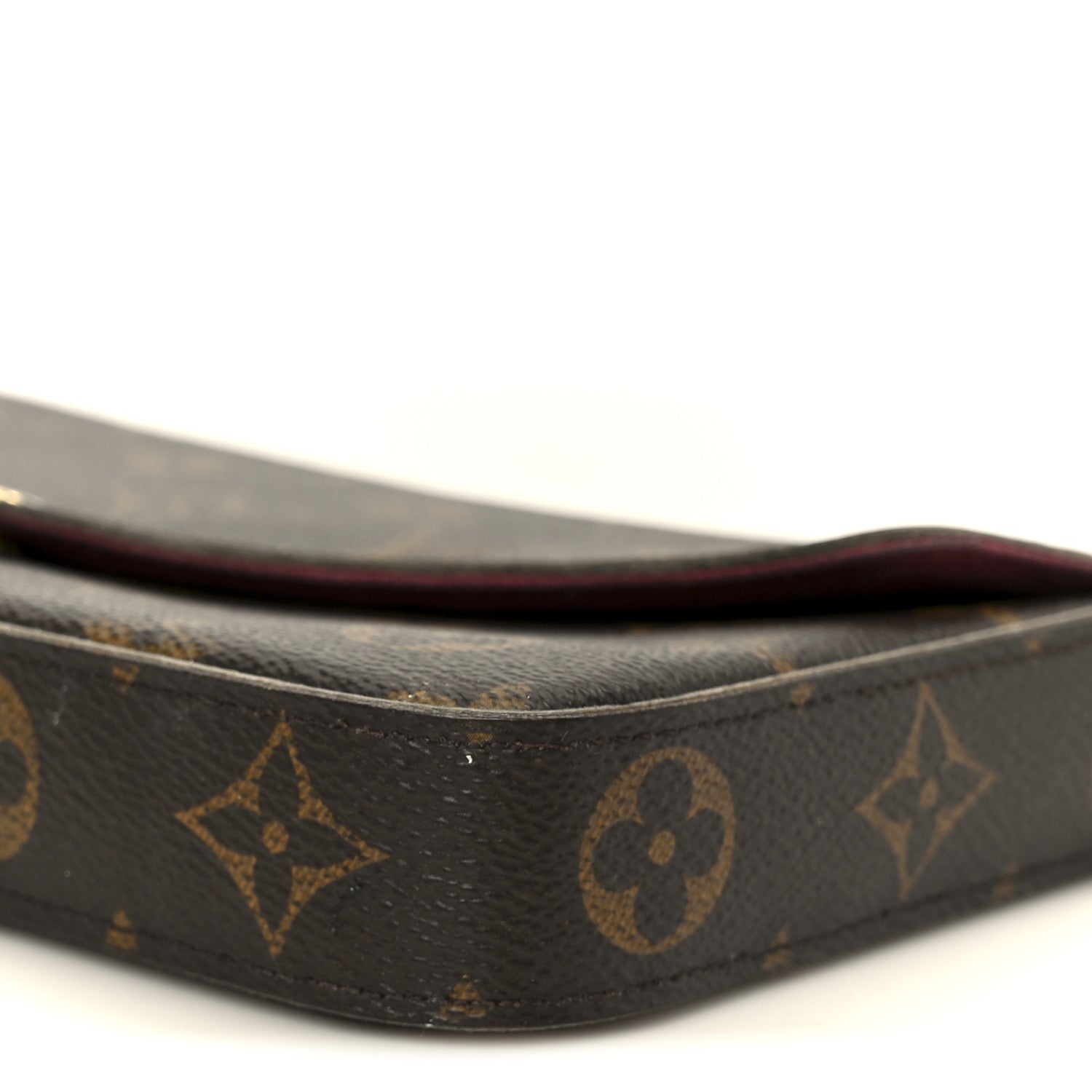 Louis Vuitton Monogram Pochette Felicie Chain Wallet Fuchsia