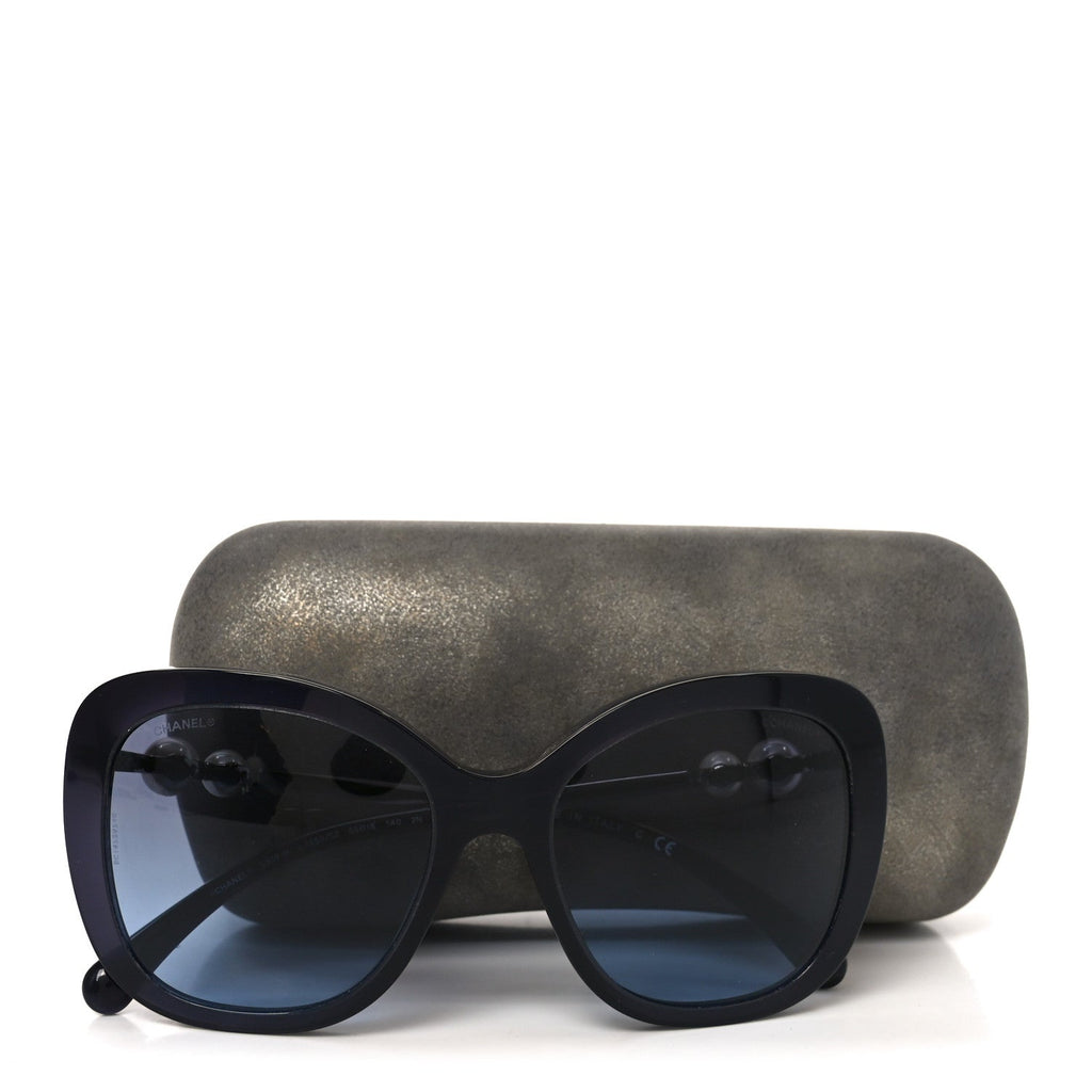 Acetate Butterfly Winter Pearl Sunglasses 5339-H Navy