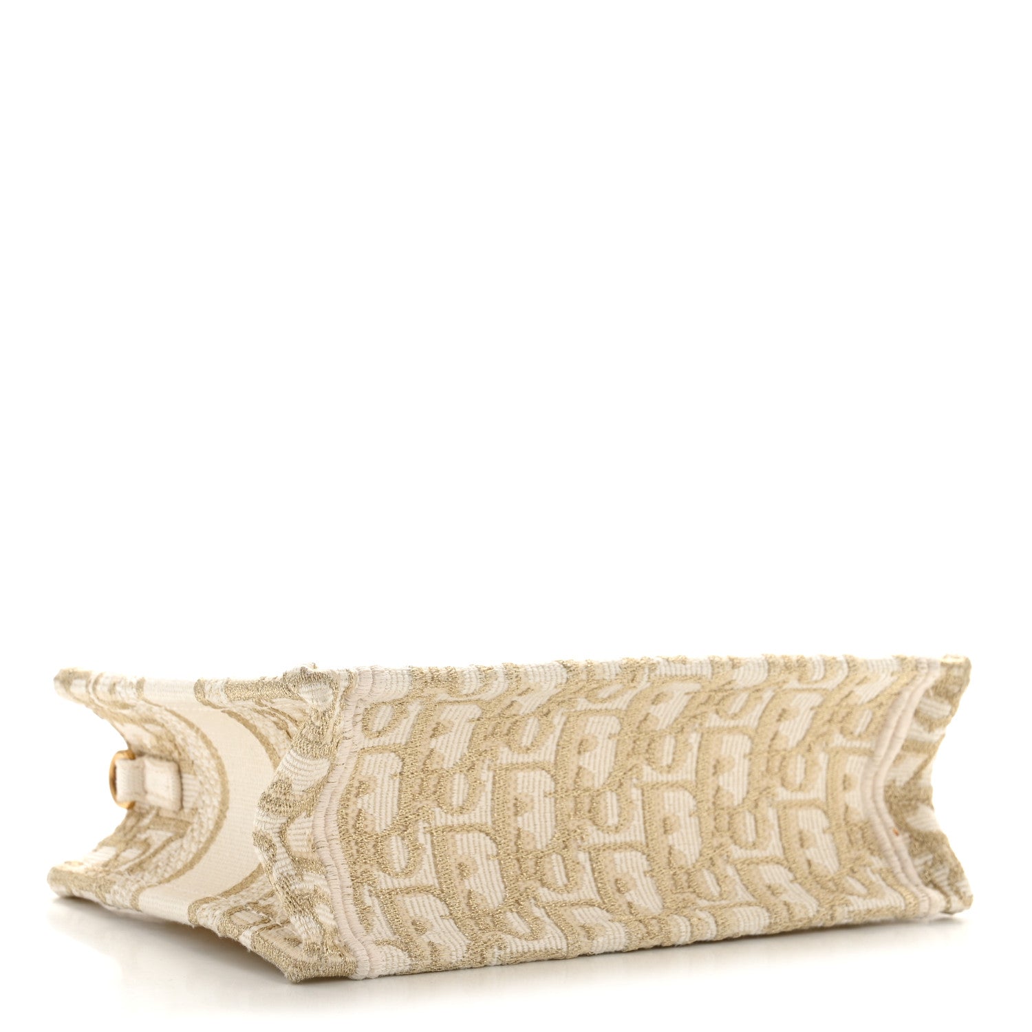 Christian Dior Oblique Mini Book Tote With Strap Gold Multicolor