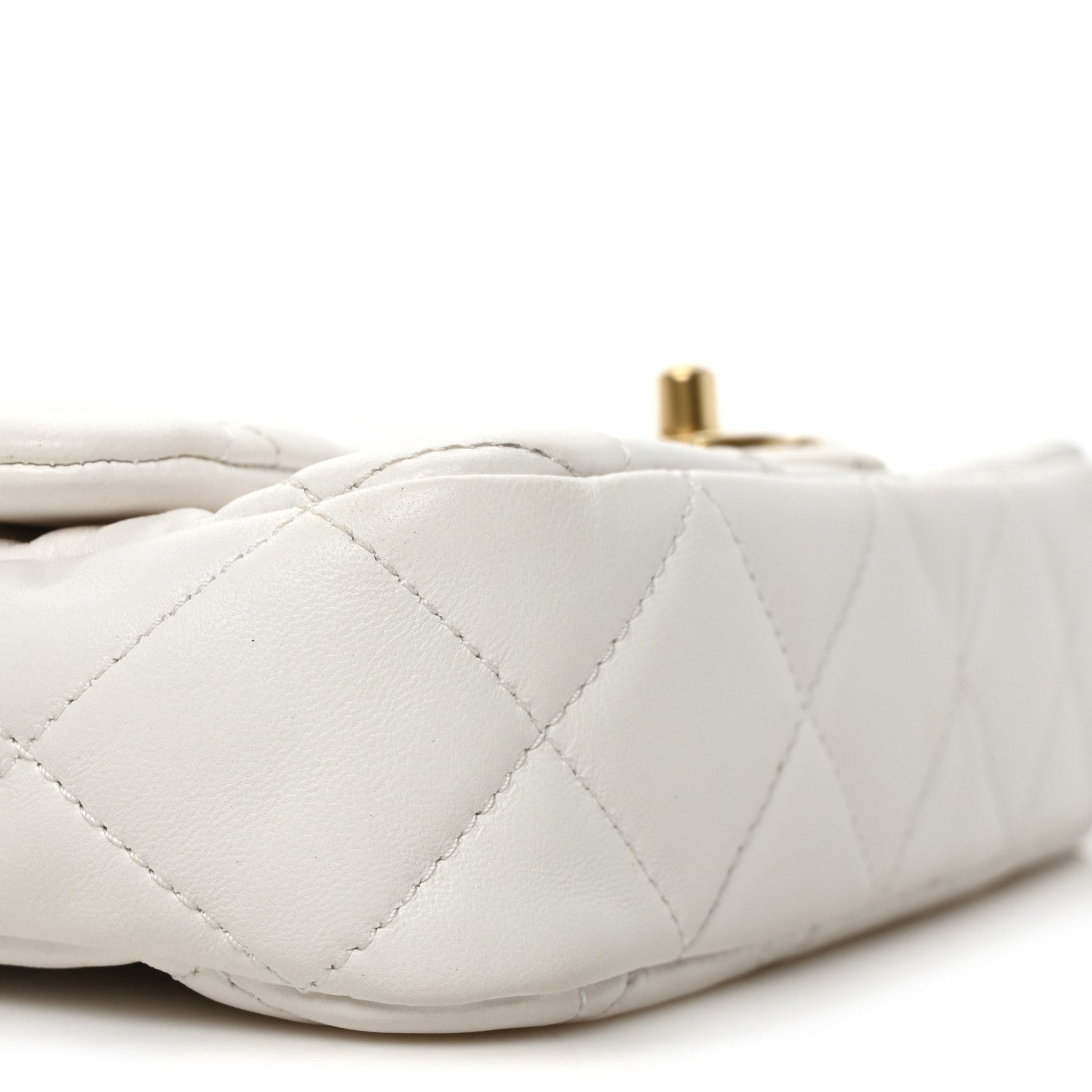 Chanel Lambskin Quilted Flap White