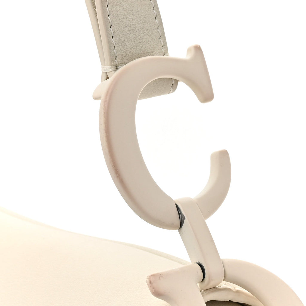 Christian Dior Ultra Matte Calfskin Saddle Bag Off White