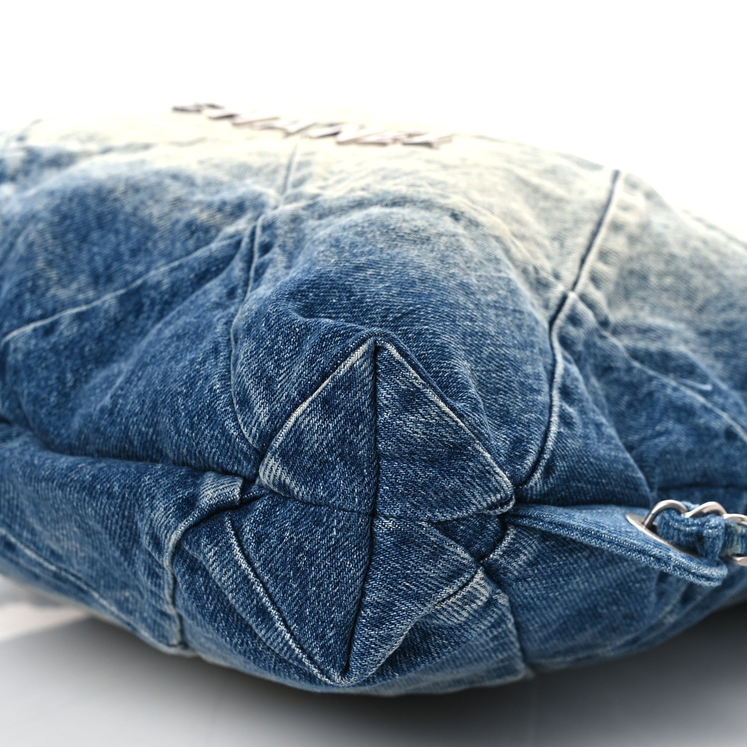 Chanel Denim Quilted Chanel 22 Backpack Blue