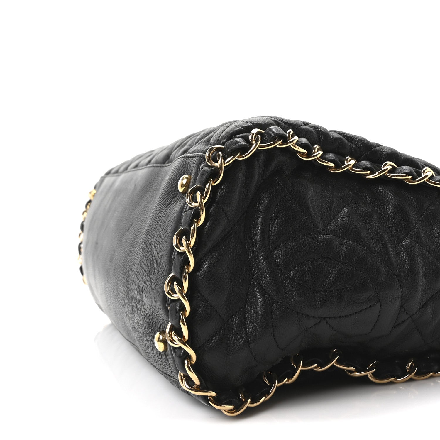 Chanel Calfskin Quilted Large Chain Me Hobo Black