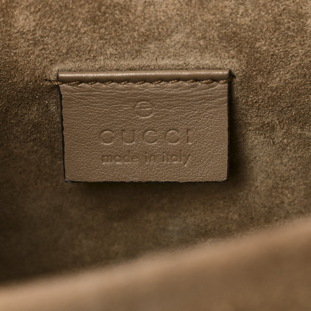 Gucci GG Supreme Monogram Mini Dionysus Shoulder Bag Taupe
