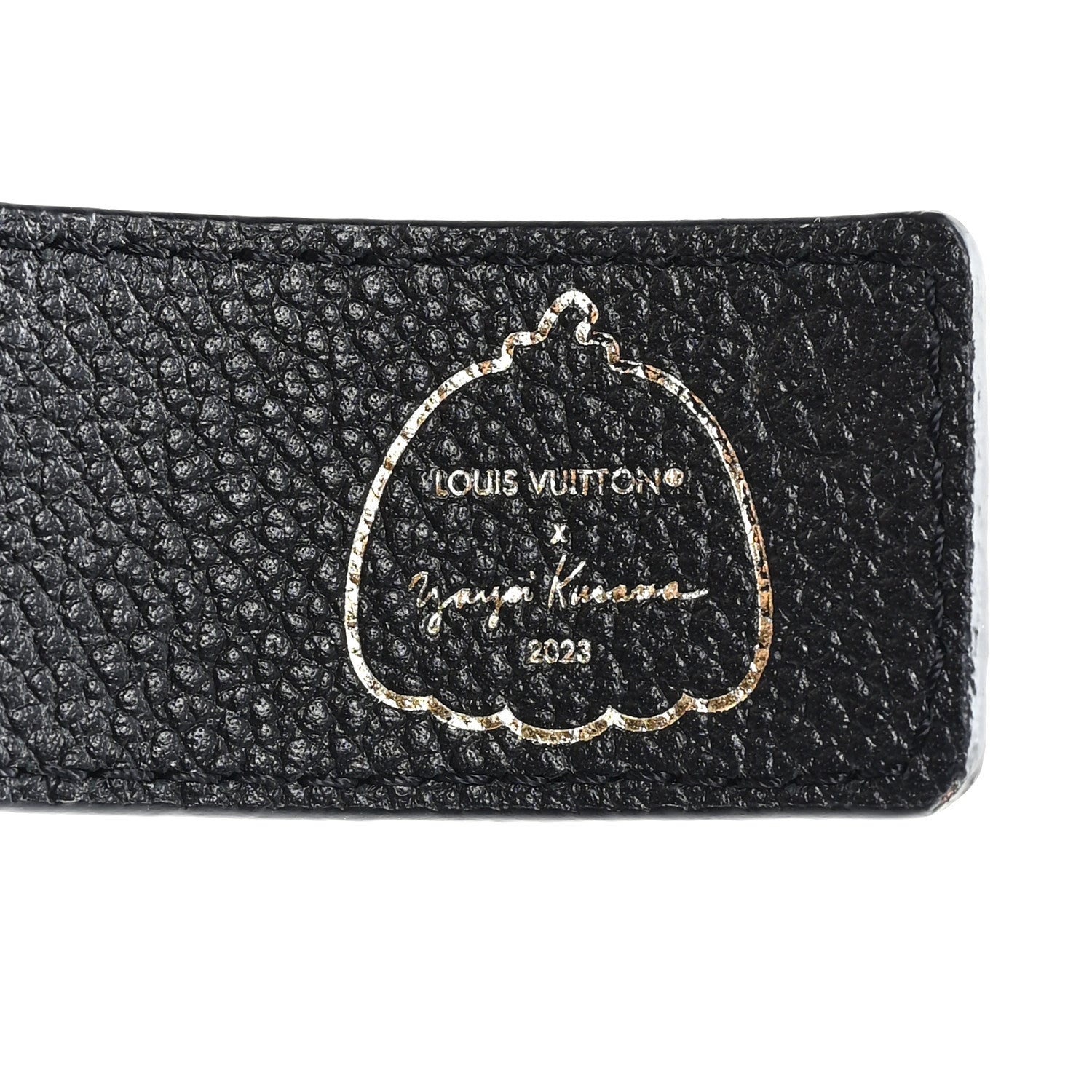Louis Vuitton X YK Empreinte Dots 30mm LV Belt 80 32 Black White