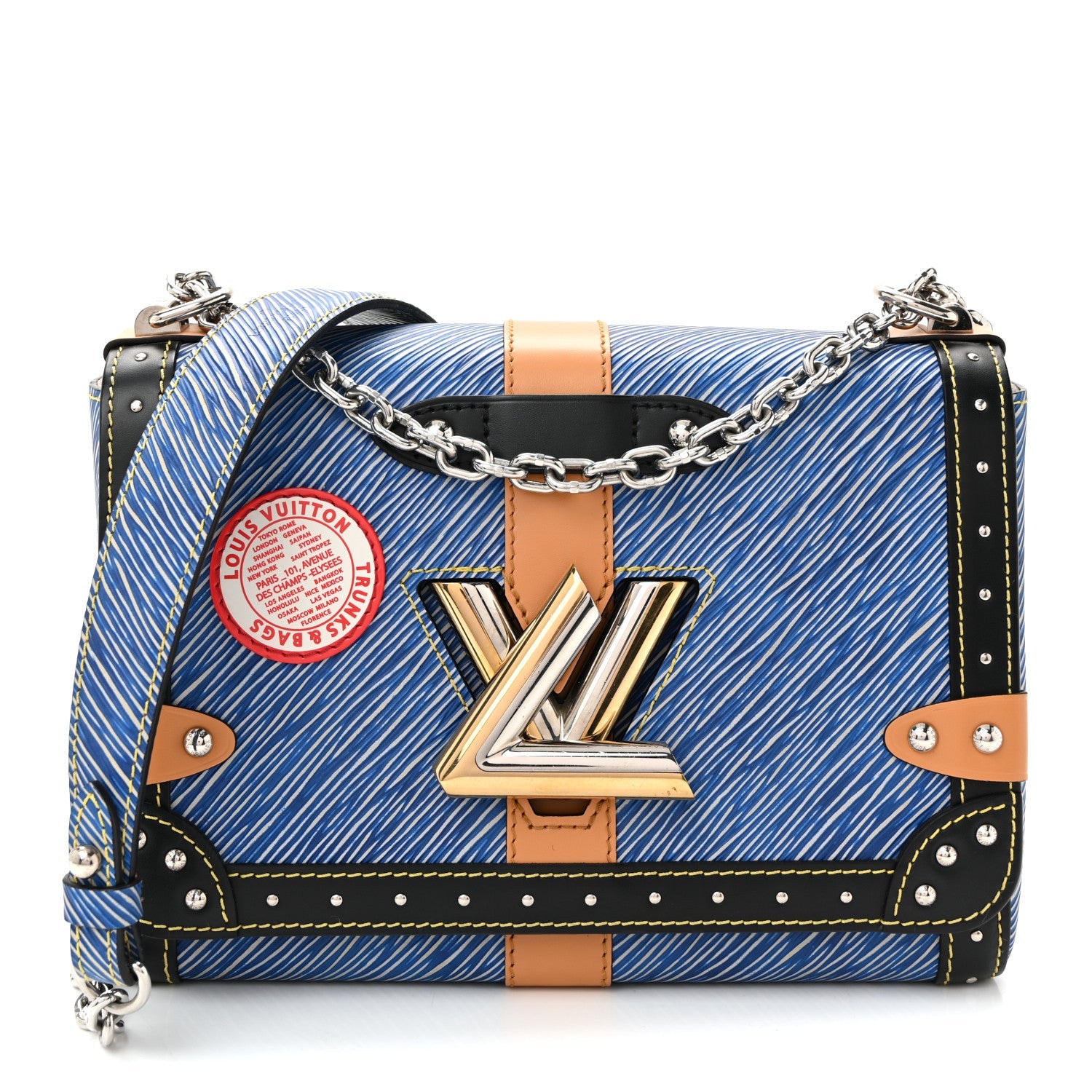 Louis Vuitton Epi Complice Trunks and Bags Twist Shoulder Bag MM Denim Light