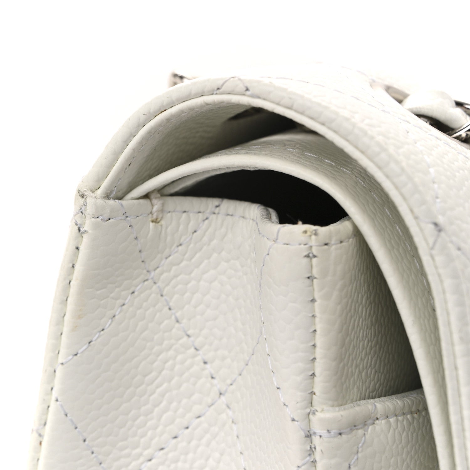Chanel Caviar Quilted Medium Double Flap White