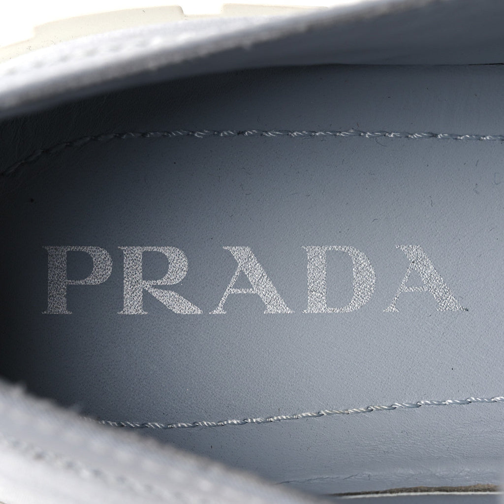 Prada Re-Nylon Gabardine Triangle Logo Double Wheel 50mm Sneakers 38 Cielo