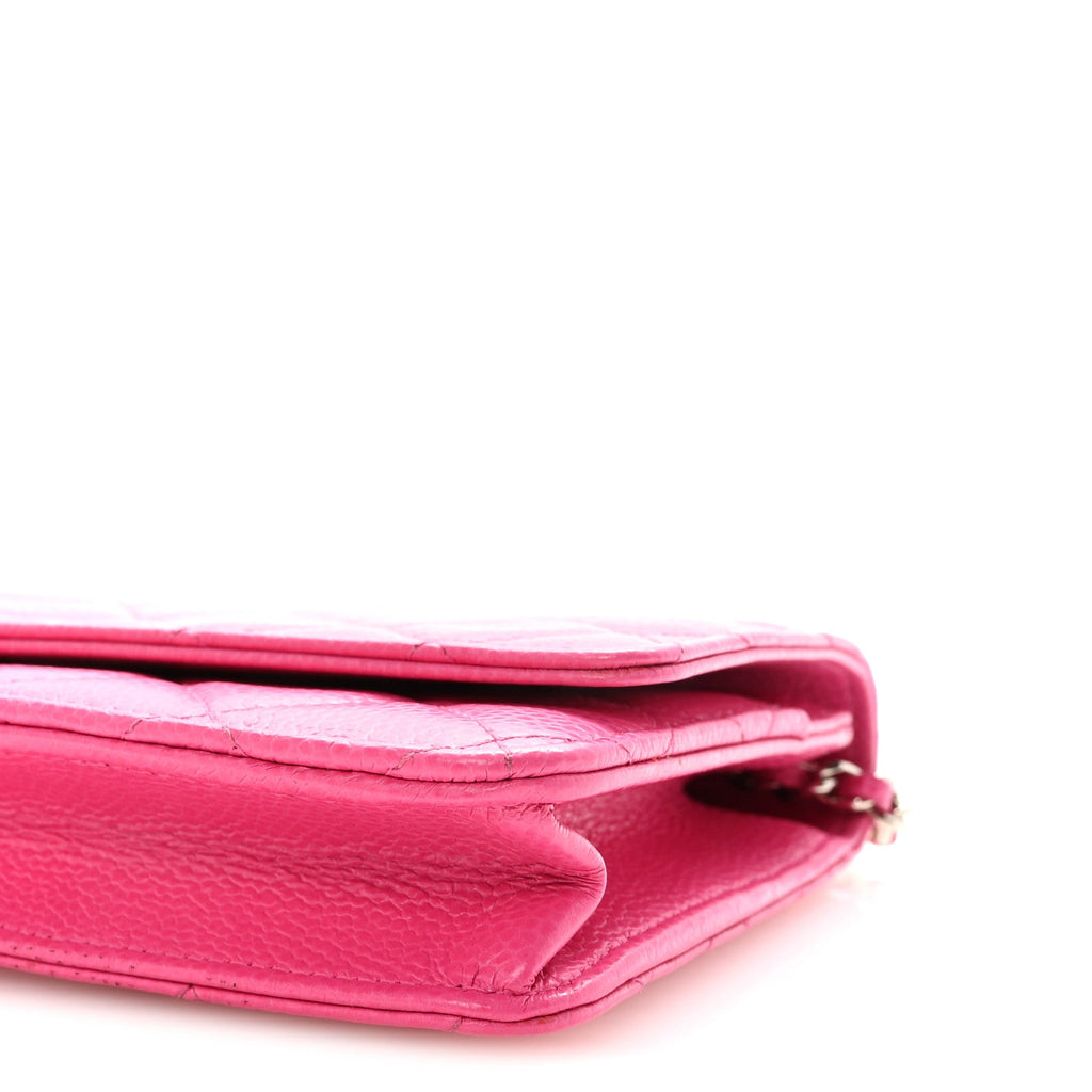 Chanel Caviar Quilted Wallet on Chain WOC Pink