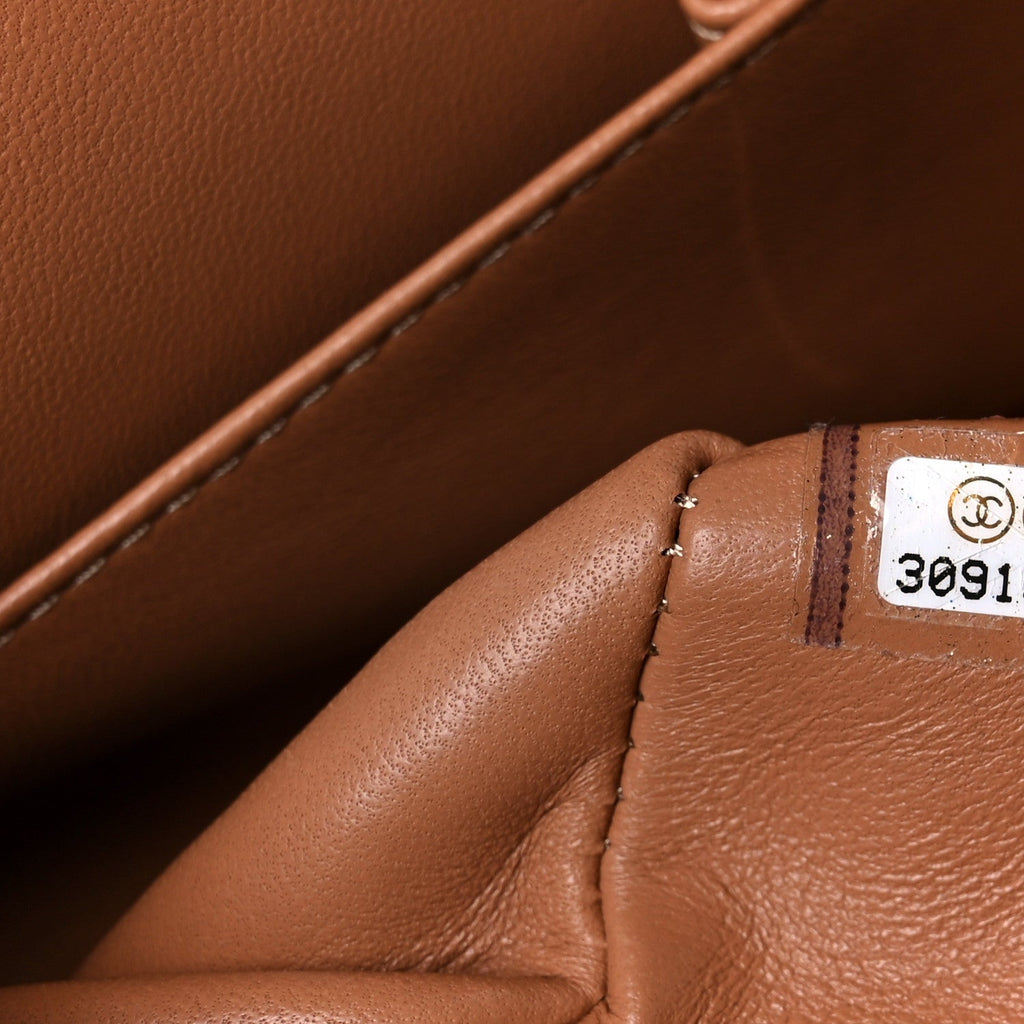 Chanel Lambskin Quilted Medium Double Flap Brown