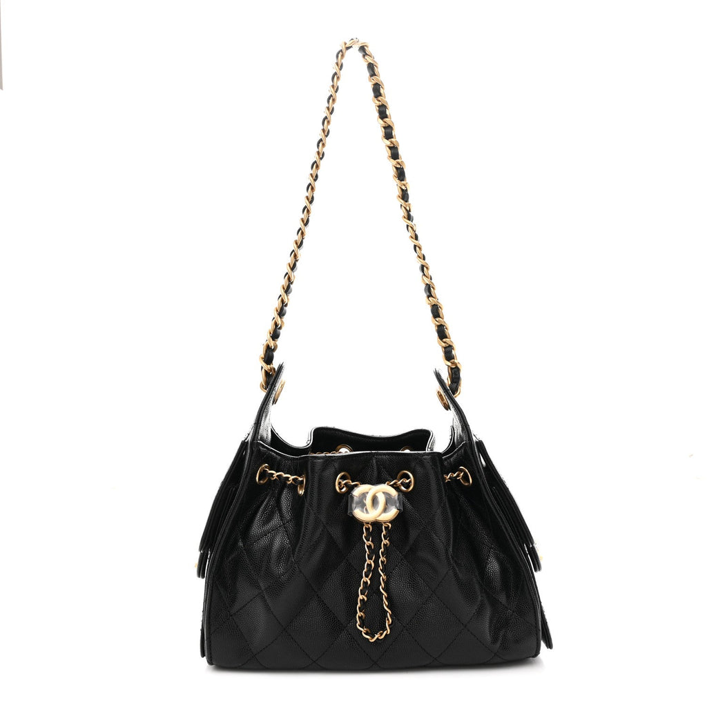 Chanel Caviar Quilted Mini Chanel 25 Handbag Black