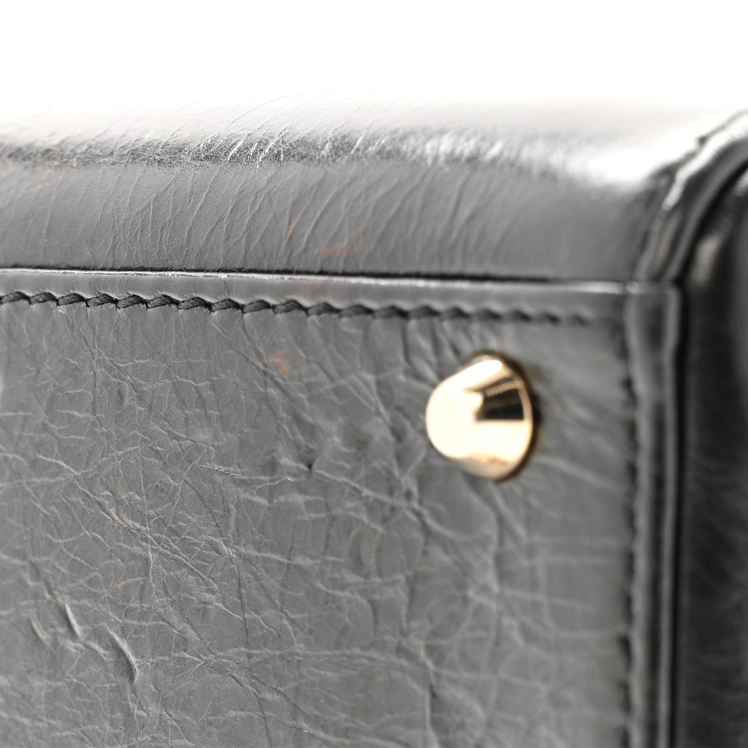 Christian Dior Calfskin Beaded Mini Lady Dior Black