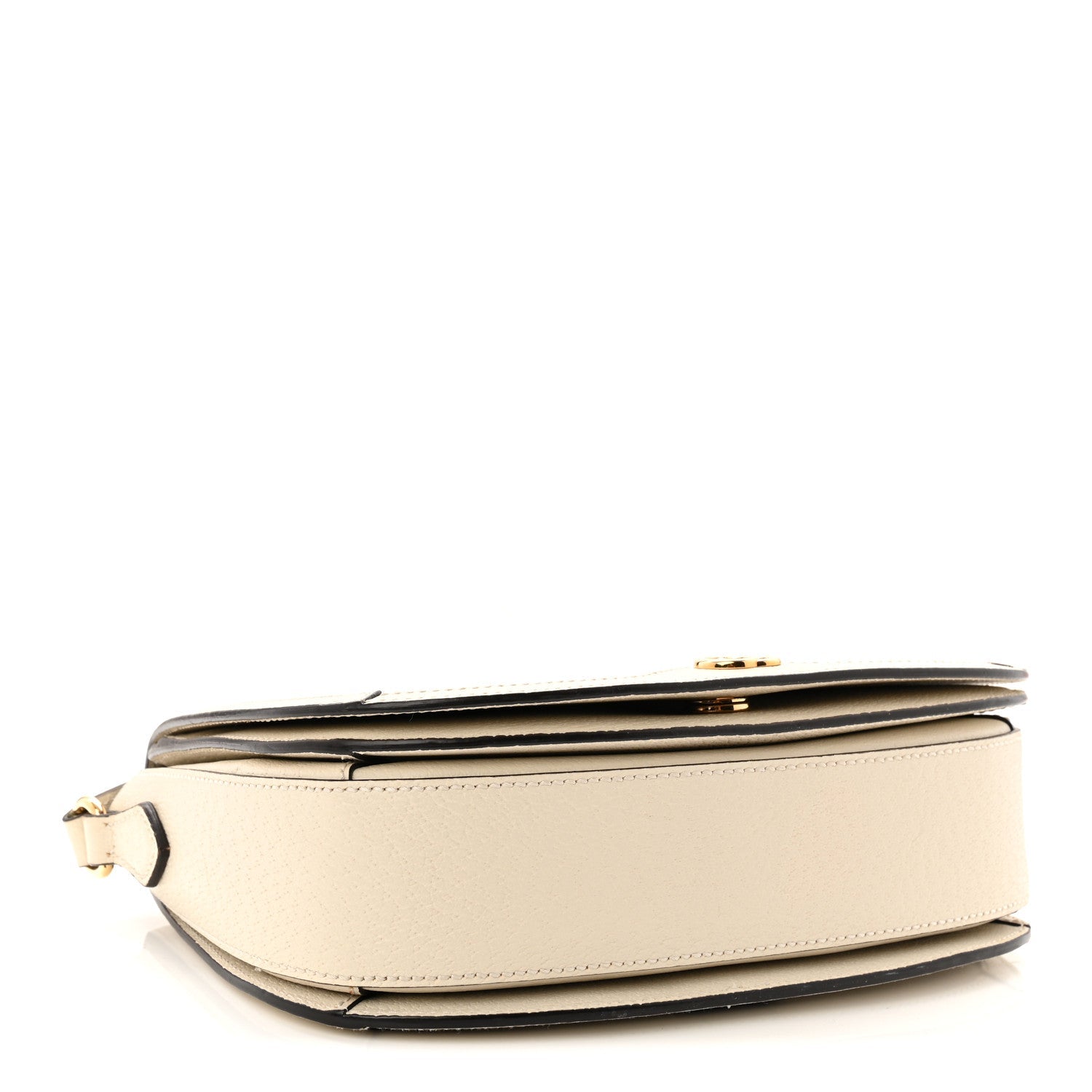 Gucci Textured Calfskin Small Ophidia Flap Messenger Bag Mystic White