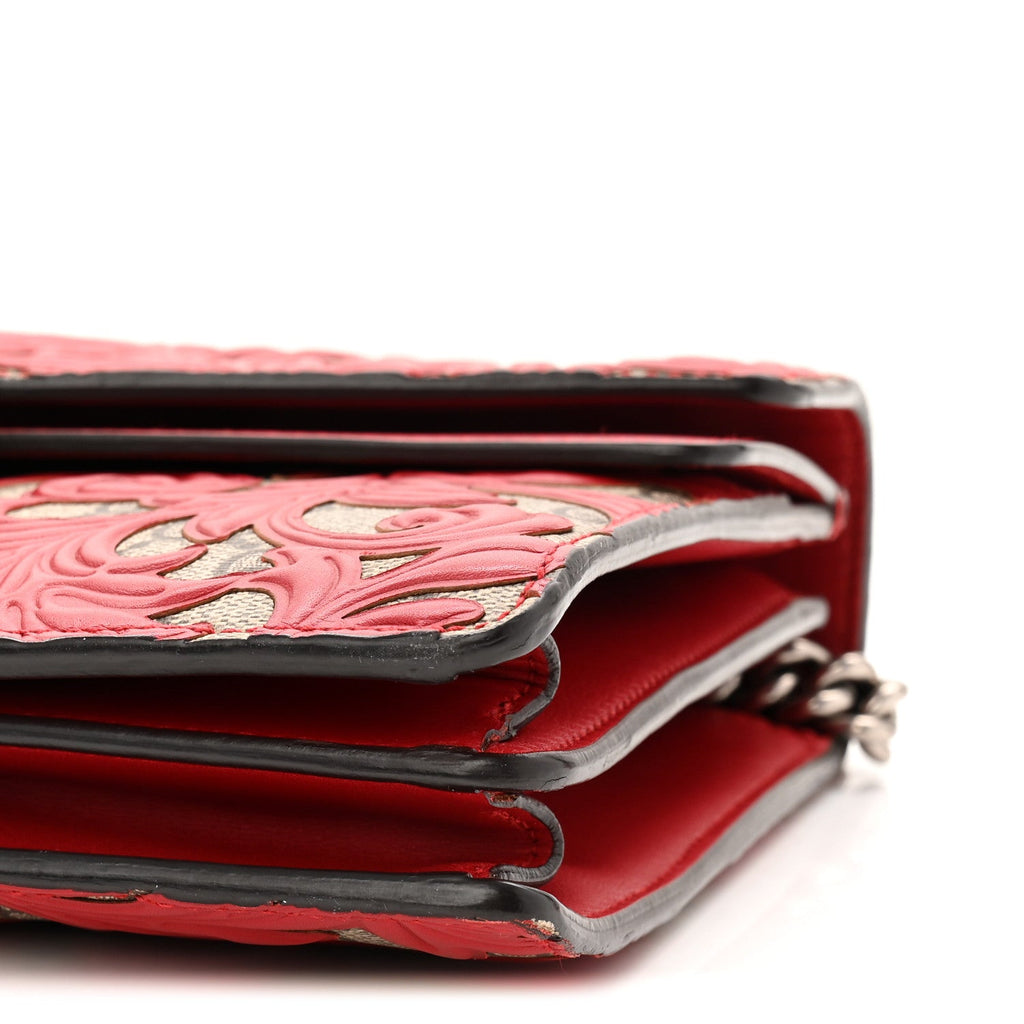 Gucci GG Supreme Monogram Arabesque Dionysus Shoulder Bag Hibiscus Red