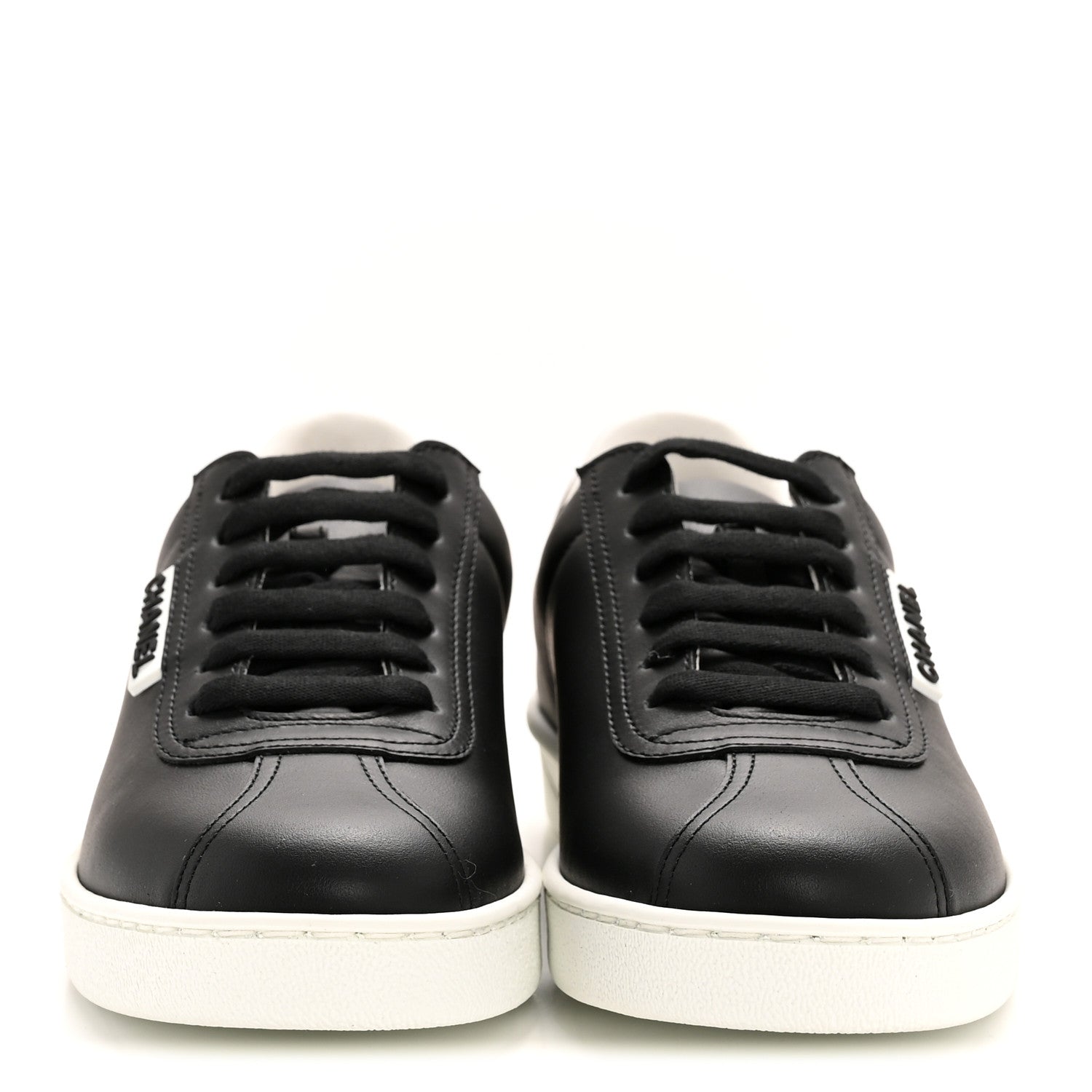 Calfskin CC Womens Sneakers 35 Black