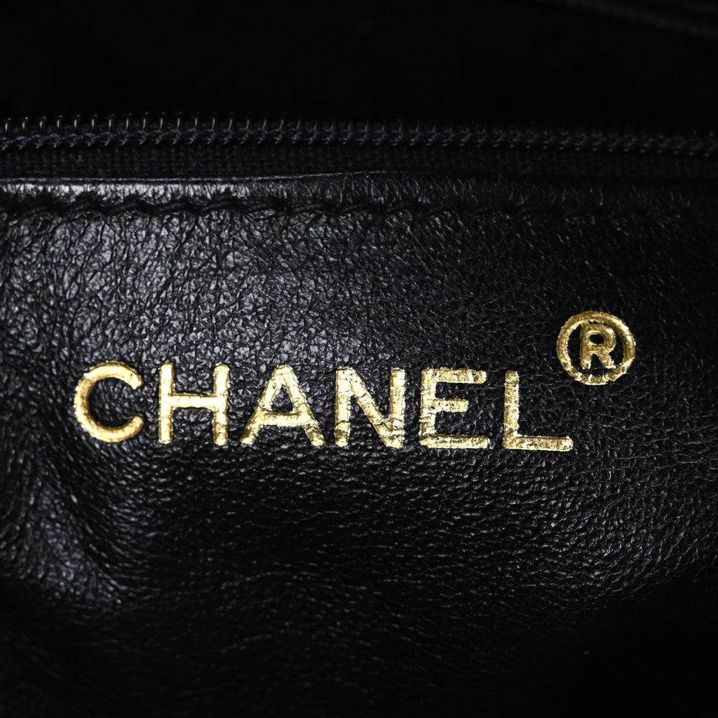 Chanel Patent Quilted Tassel Camera Case Black