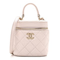 Chanel Lambskin Quilted Trendy Vanity Case Lilac