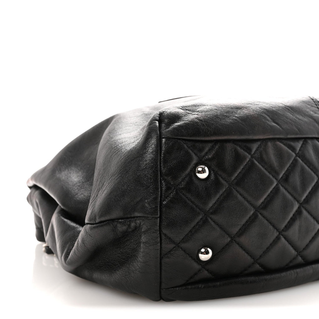 Chanel Calfskin Large Trianon Tote Black