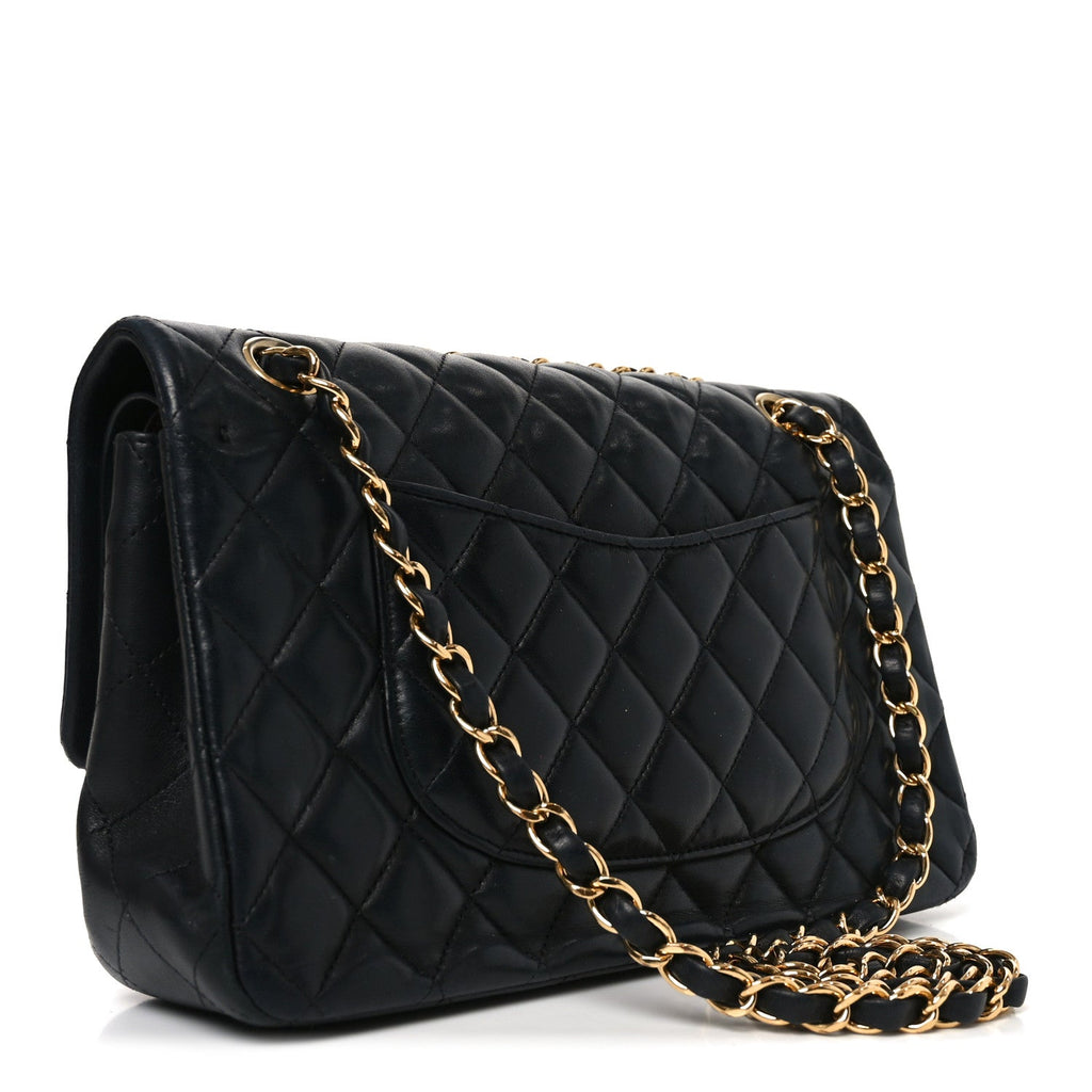 Chanel Lambskin Quilted Medium Double Flap Black
