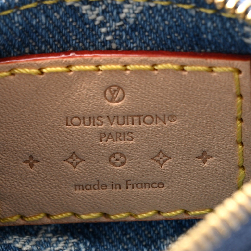 Louis Vuitton Monogram Denim Key Pouch Denim Blue