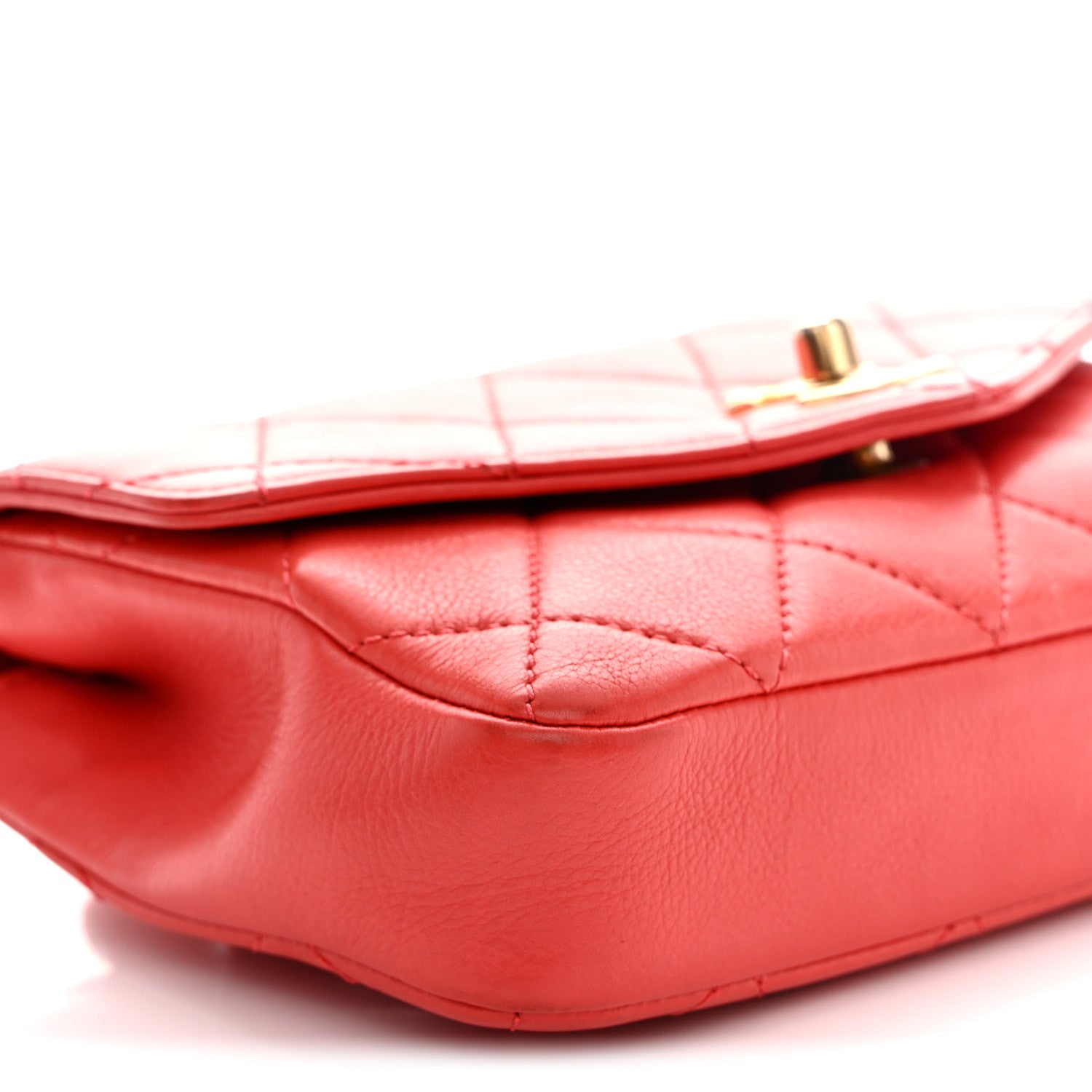 Chanel Calfskin Quilted Flap Waist Bag Red